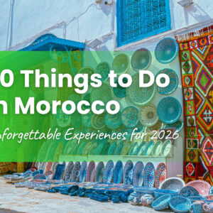 Things to do in Morocco — colorful ceramics and Berber carpets in a traditional medina souk